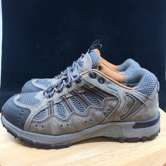 Cabela's Shoes Cabelas Gore Tex Waterproof Hiking Shoes Mens 5 D Gray Lace Up Nubuck Leather